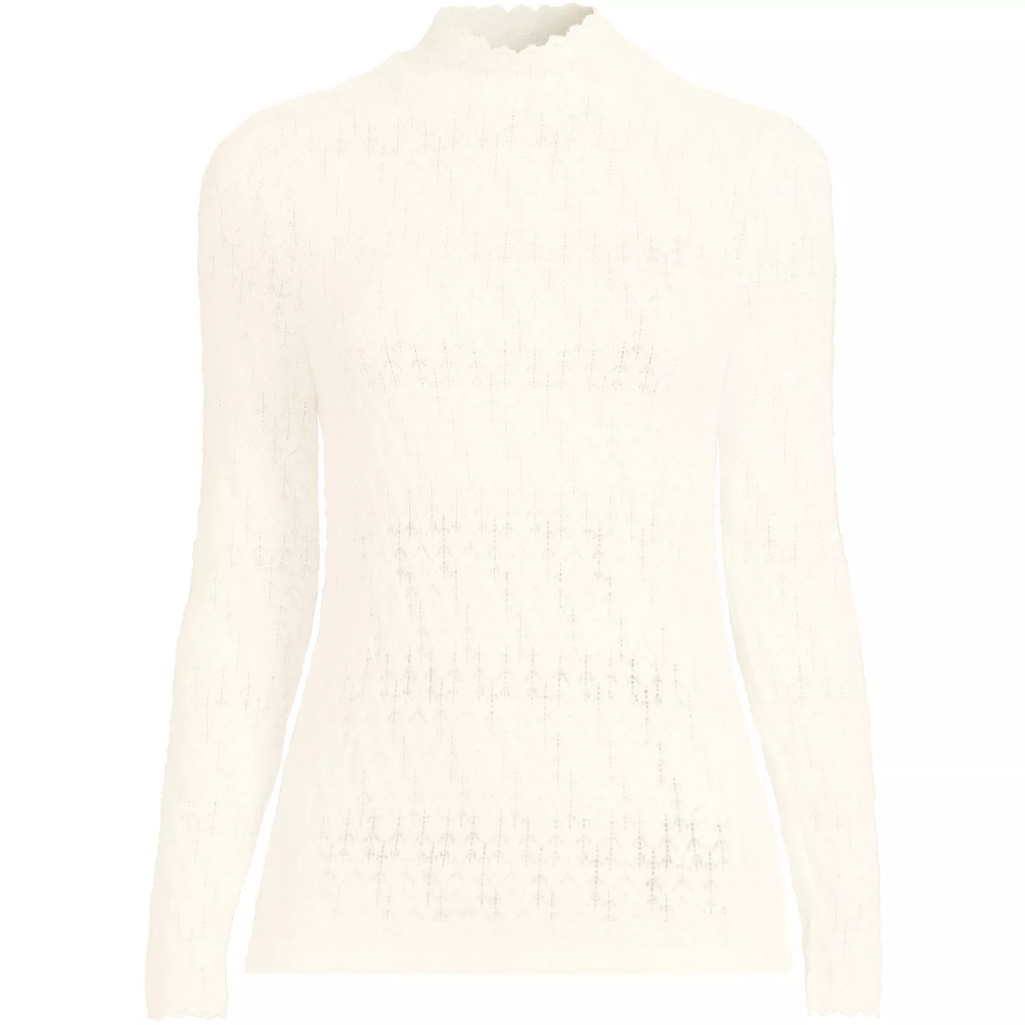 Women's Plus Size Long Sleeve Brushed Lace Mock Neck Top | Lands' End (US)