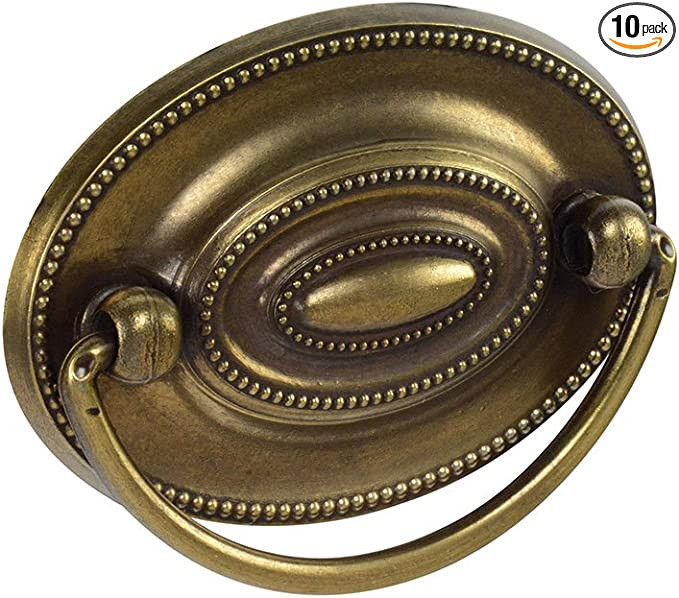 Knob Deals #1165 Furniture Dresser Pull, Oval, 2-1/4" c - c, Antique English Finish - 10 Pack | Amazon (US)