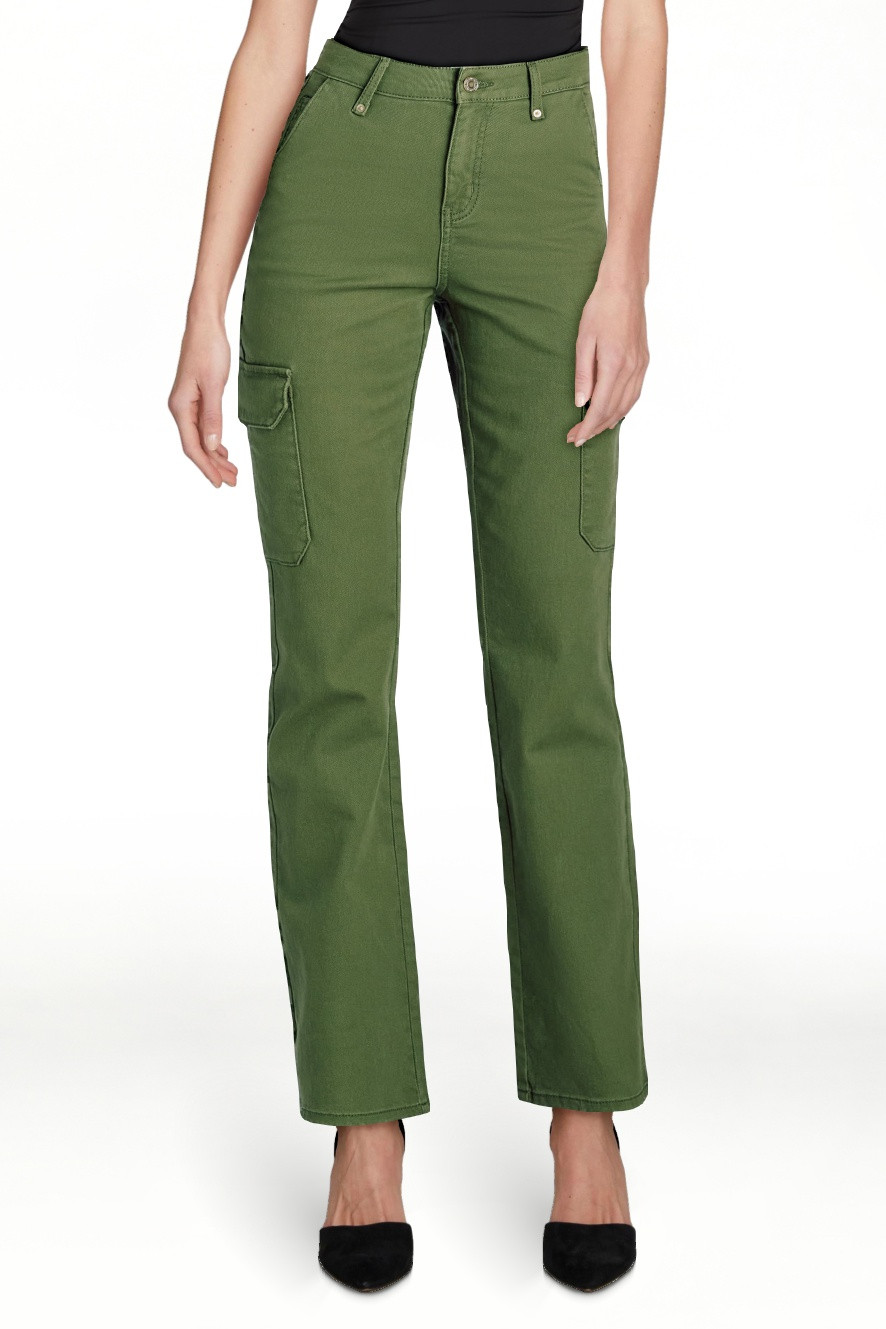 Time and Tru Women's High Rise Cargo Flare Jean, 30", 32", 34" Inseams, Sizes 2-20 | Walmart (US)