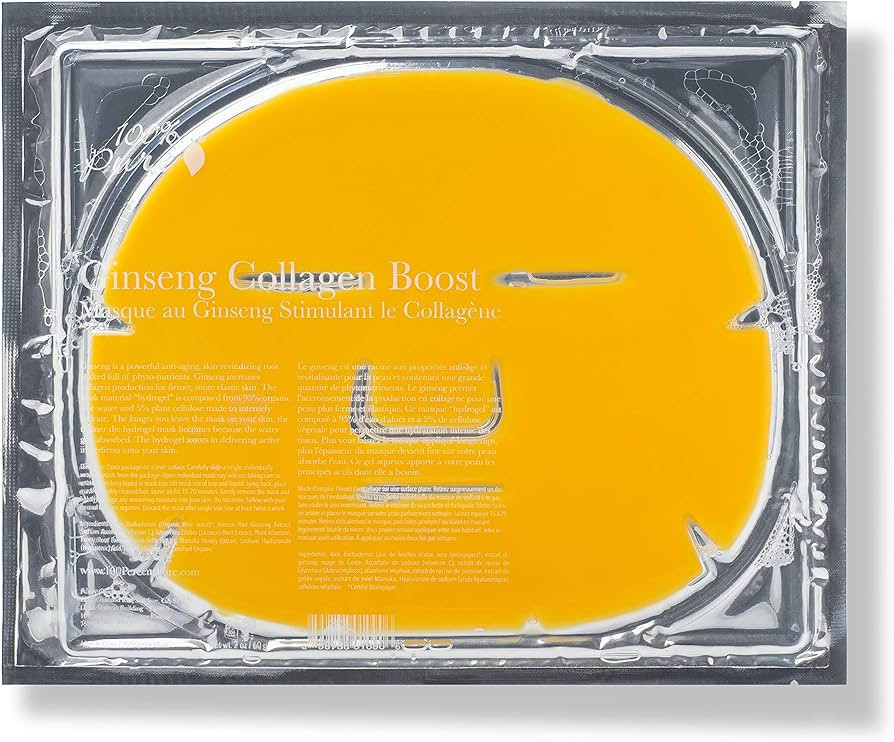 100% PURE Ginseng Collagen Boost Mask (1 PC), Anti-Aging Face Mask with Vitamin C, Hyaluronic Aci... | Amazon (US)