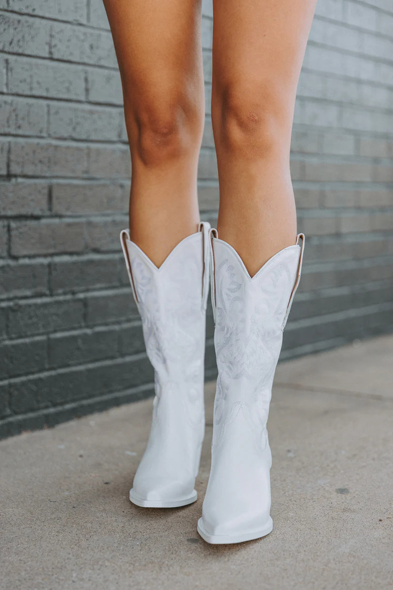 BuddyLove X Jeffery Campbell | Dagget Western Boot | White | BuddyLove