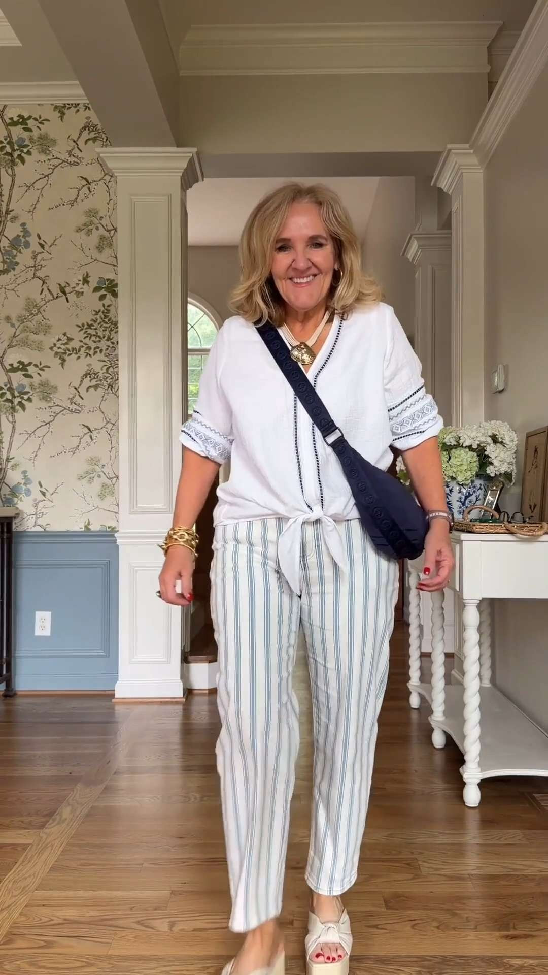 The soft stripe pattern gives the outfit a coastal-inspired feel while keeping everything classic and versatile. 🫶🏻 

 #LTKootd #LTKSeasonal #LTKSaleAlert