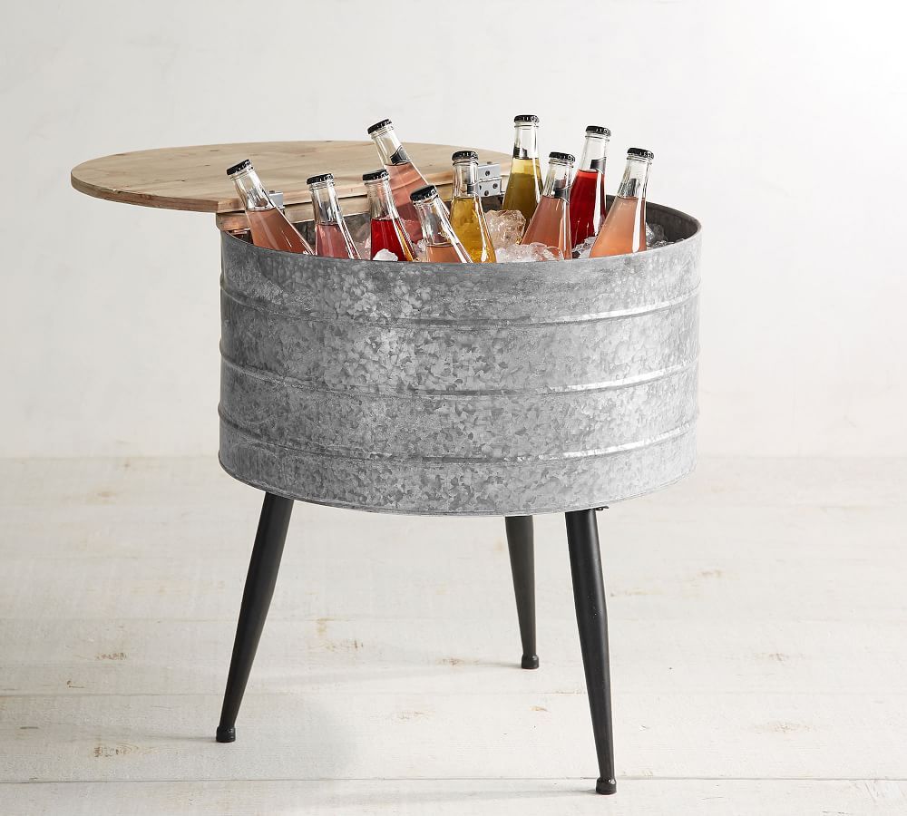 Galvanized Metal Stand-Up Cooler | Pottery Barn (US)