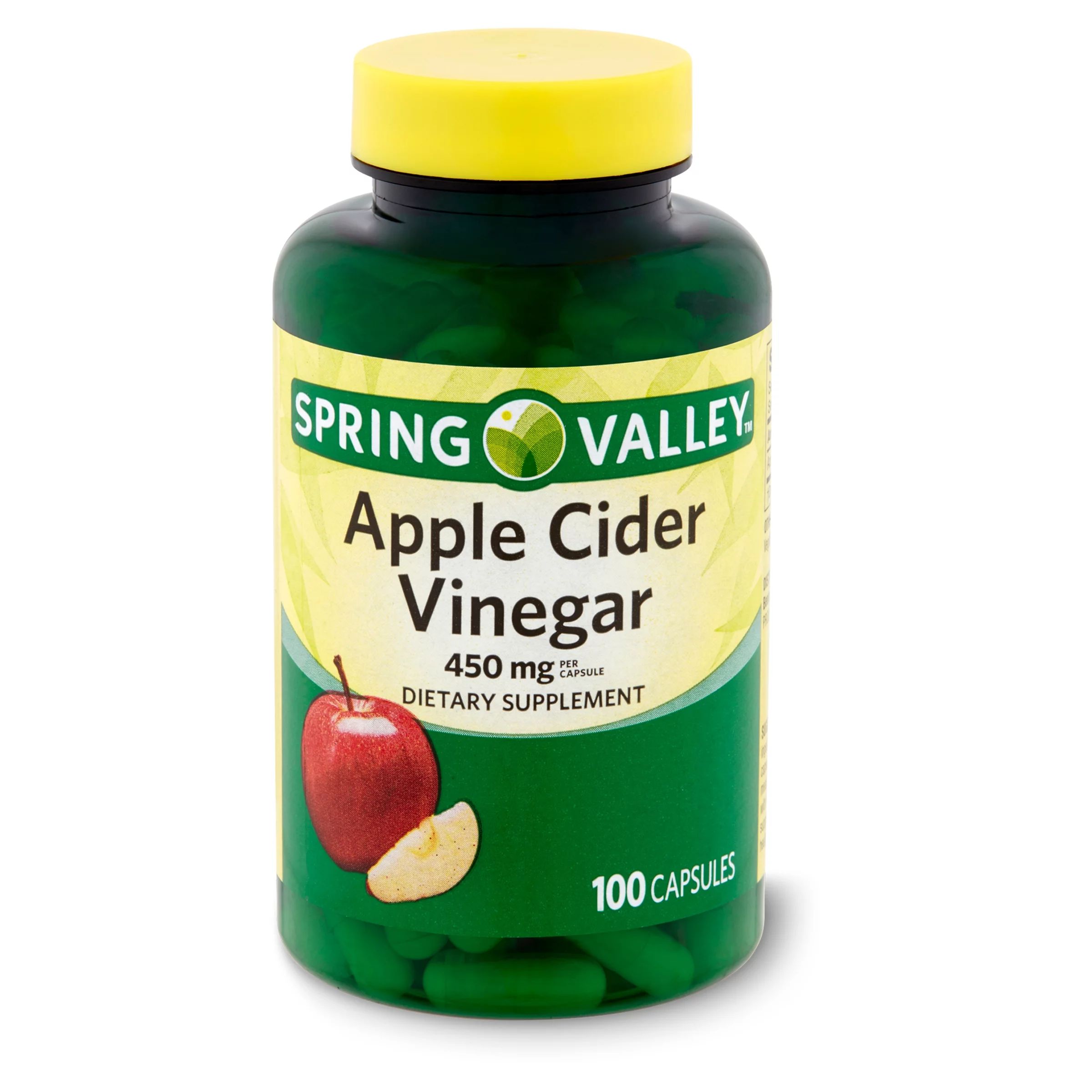 Spring Valley Apple Cider Vinegar Capsules, 450mg, 100 Count | Walmart (US)