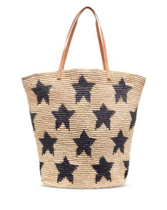 Estrella Extra Large Star Print Raffia Tote Bag | Bloomingdale's (US)