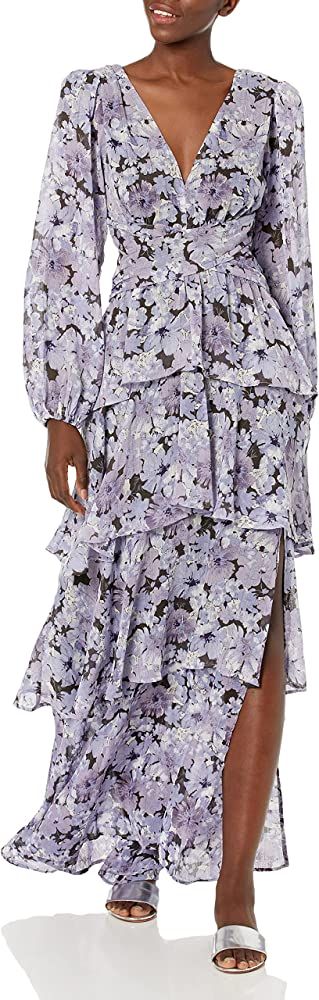 ASTR the label Women's Anora Dress, Black Purple Floral, Small at Amazon Women’s Clothing store | Amazon (US)