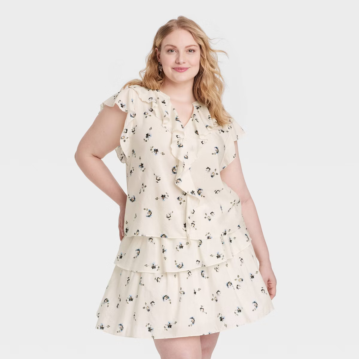 Women's Flutter Short Sleeve Blouse - Universal Thread™ | Target