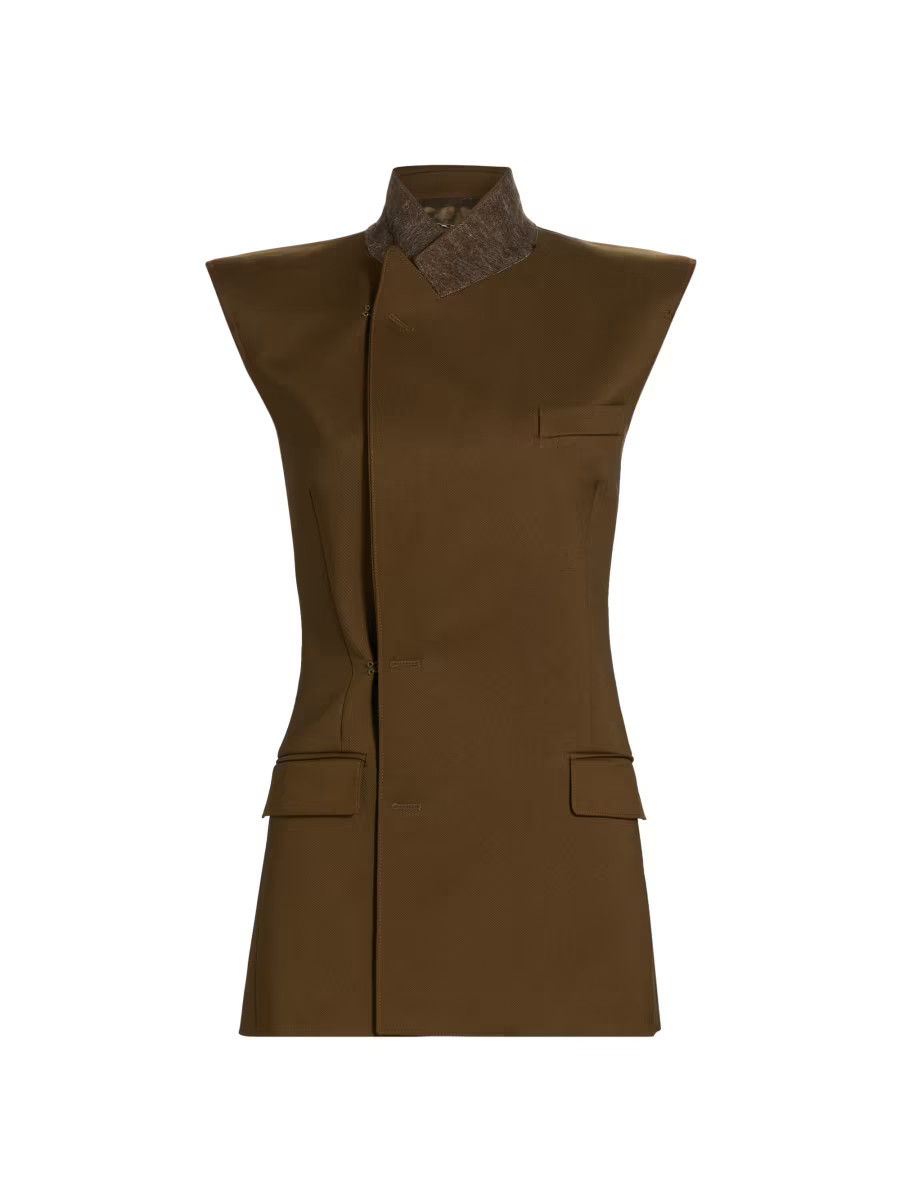Structured Padded Shoulder Vest | Saks Fifth Avenue