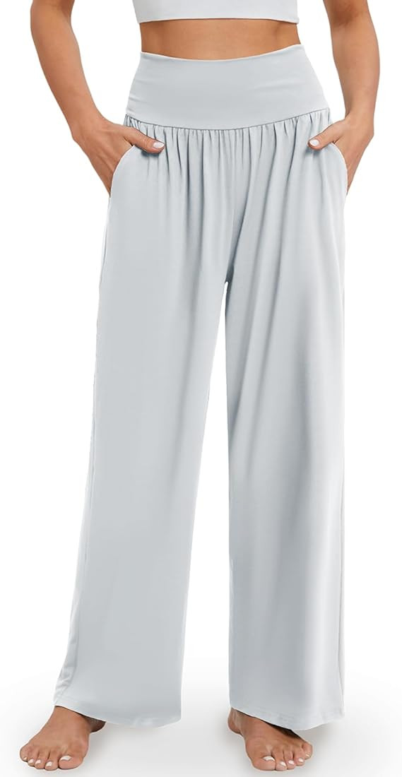 Gracyoga Wide Leg Yoga Pants for Women Casual Loose Cozy Sweatpants High Waisted Lounge Pajama Fl... | Amazon (US)