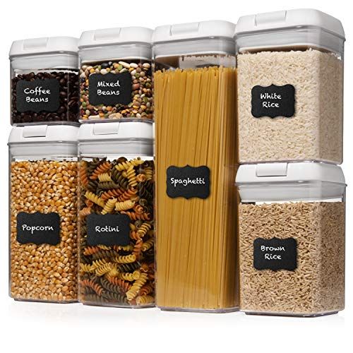 Shazo Airtight Container Set for Food Storage - 7 Piece Set + Heavy Duty Plastic - BPA Free - Airtig | Amazon (US)