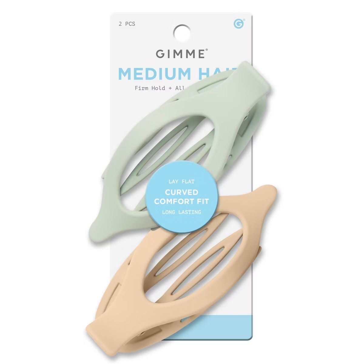 Gimme Beauty Medium Lay Flat Claw Clip - Sage - 2pc | Target