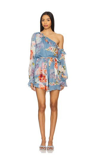 HEMANT AND NANDITA Romper With Belt in Blue. - size S (also in L, M, XL, XS, XXS) | Revolve Clothing (Global)