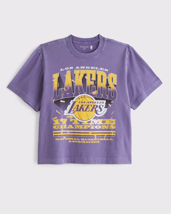 Cropped Los Angeles Lakers Graphic Tee | Abercrombie & Fitch (US)
