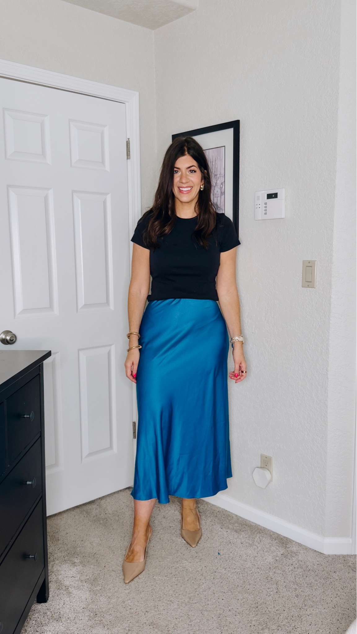 In a medium satin skirt


#LTKWorkwear #LTKTall #LTKMidsize