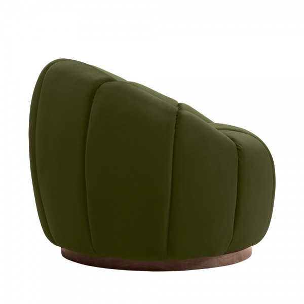 Ivy Swivel Armchair, Olive Green Sustainable Velvet | Cult Furniture UK