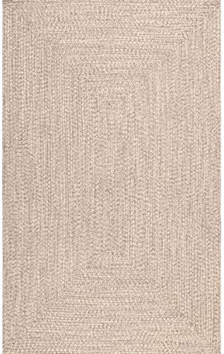 nuLOOM Wynn Braided Indoor/Outdoor Area Rug, 4' x 6', Tan | Amazon (US)