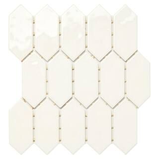 Daltile LuxeCraft 11 in. x 12 in. x 6.35 mm White Ceramic Picket Mosaic Wall Tile (0.73 sq. ft./E... | The Home Depot