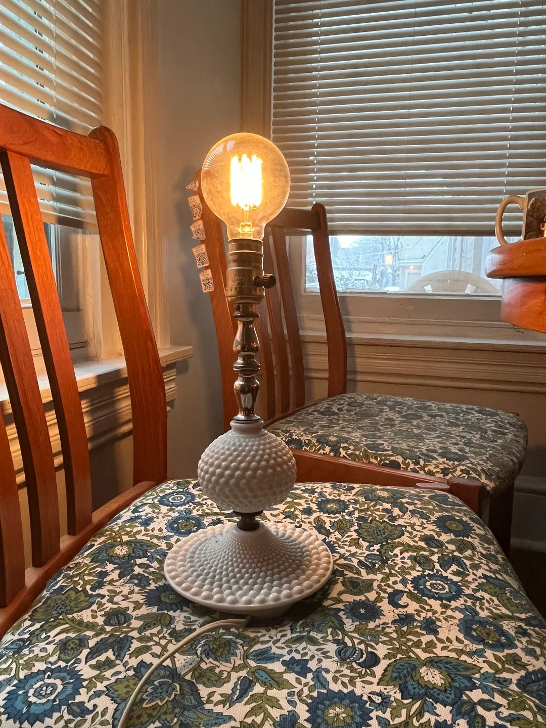 Vintage Milk Glass Lamp | Etsy (US)