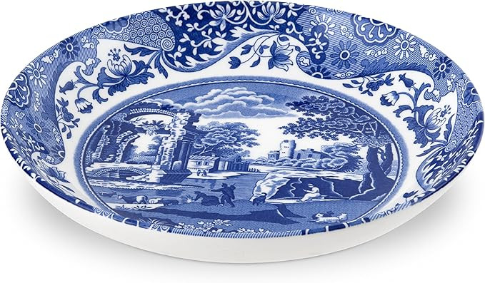 Spode 749151490451 Blue Italian Pasta Bowl, Set of 4, 9", White | Amazon (US)