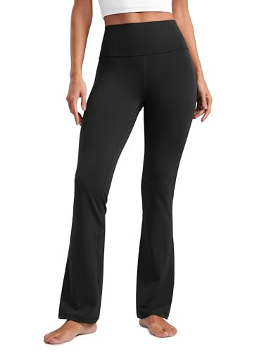 CRZ YOGA Womens Butterluxe High Waist Flare Pants 30.5 Inches - Yoga Bootcut Wide Leg with Pocket Lounge Black X-Small | Amazon (US)