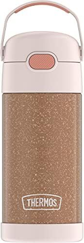THERMOS FUNTAINER 12 Ounce Stainless Steel Vacuum Insulated Kids Straw Bottle, Glitter Rose Gold | Amazon (US)