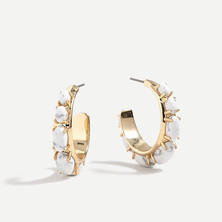 Candy stone hoop earrings | J. Crew US