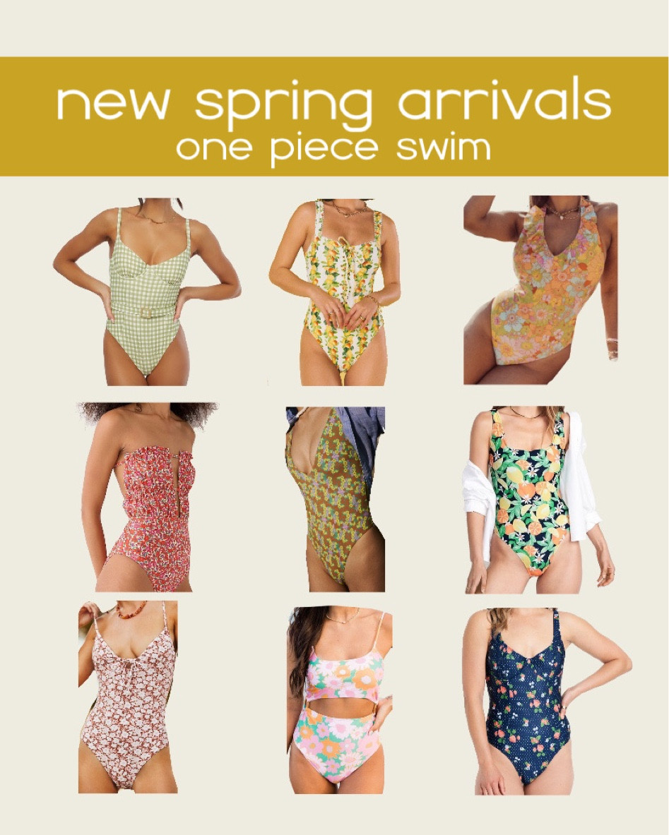 New spring arrivals! One piece swimsuits and bathing suits from old navy, madewell, we wore what, show me your mumu, free people. Beach, travel, vacation, bikini

#LTKswim #LTKsalealert #LTKtravel