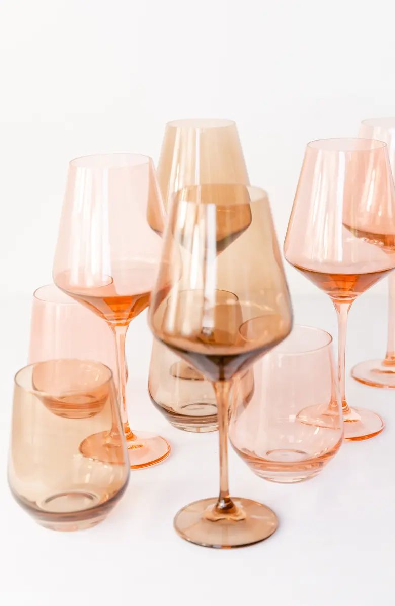 Estelle Colored Glass Set of 6 Stem Wineglasses | Nordstrom | Nordstrom