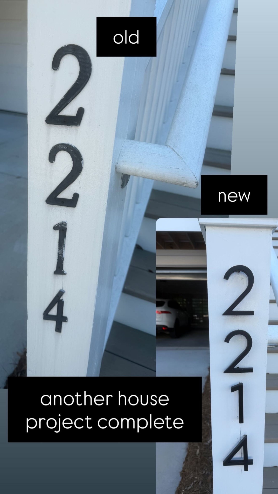 Mini home project success...

Upgraded my address numbers to a more modern floating design! 

Entire project less than $40!

#LTKOver40 #LTKHome #LTKdayinmylife