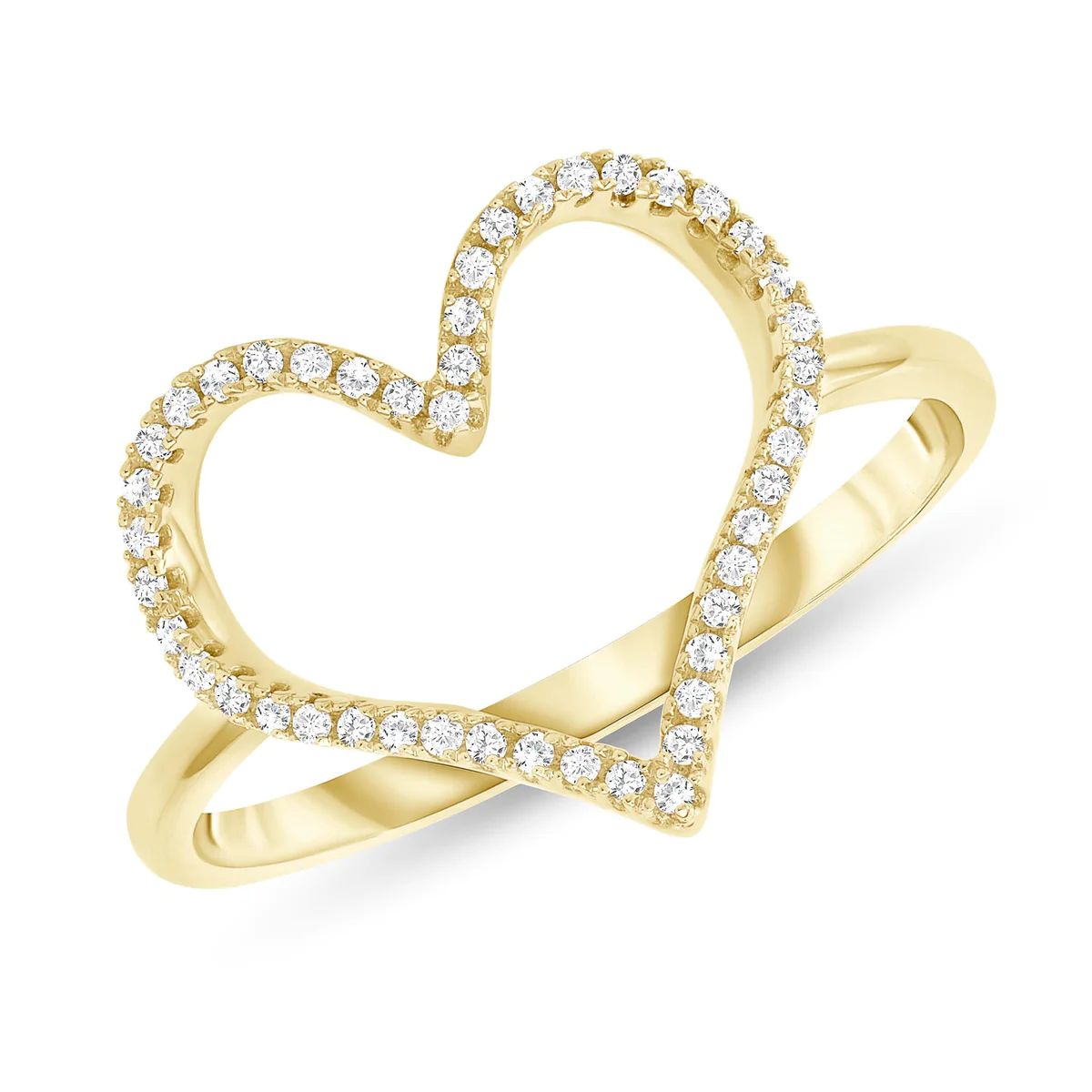 Open Heart Diamond Ring | Happy Jewelers