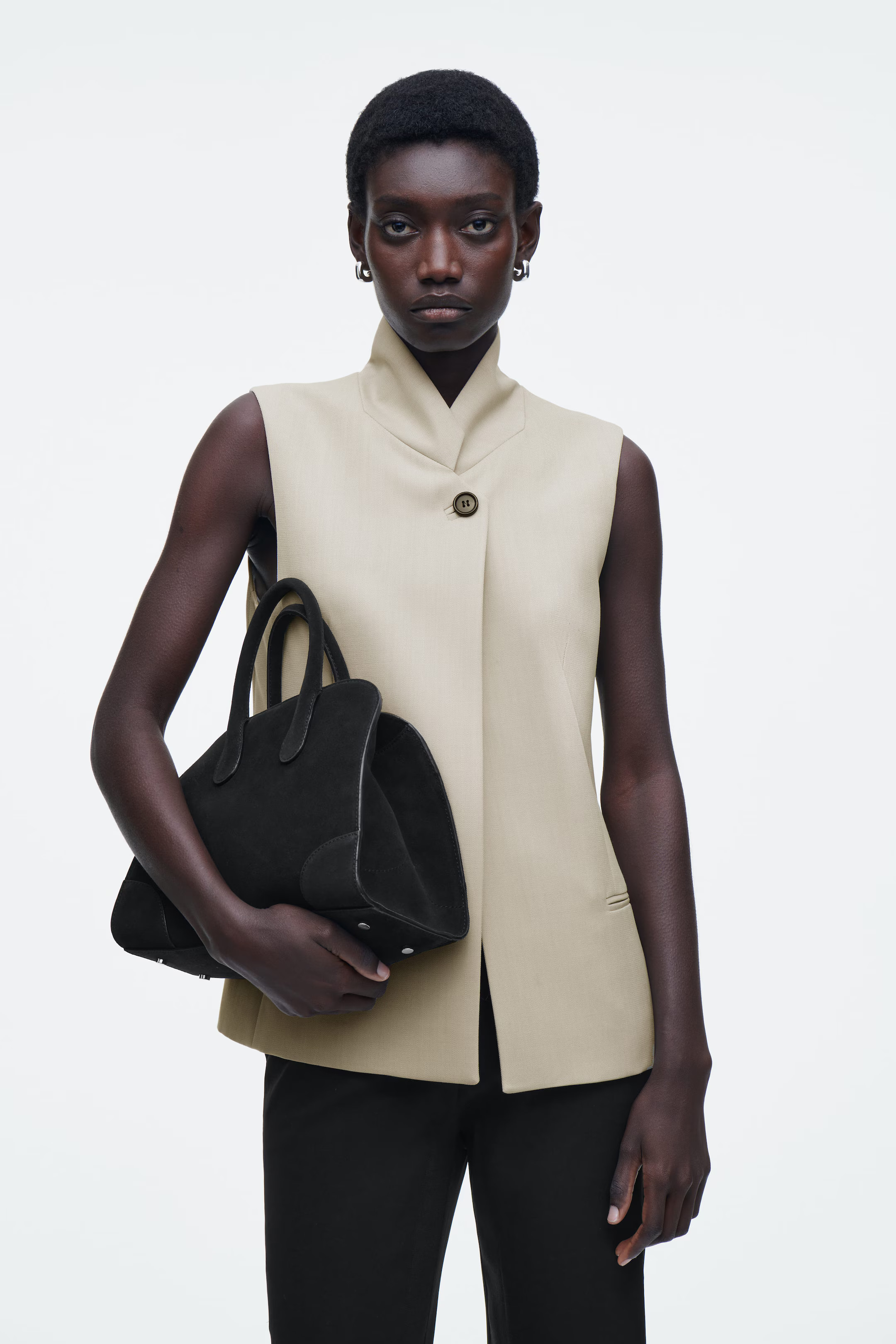 MINI STUDIO BOWLING BAG - SUEDE - BLACK | COS | COS (EU)