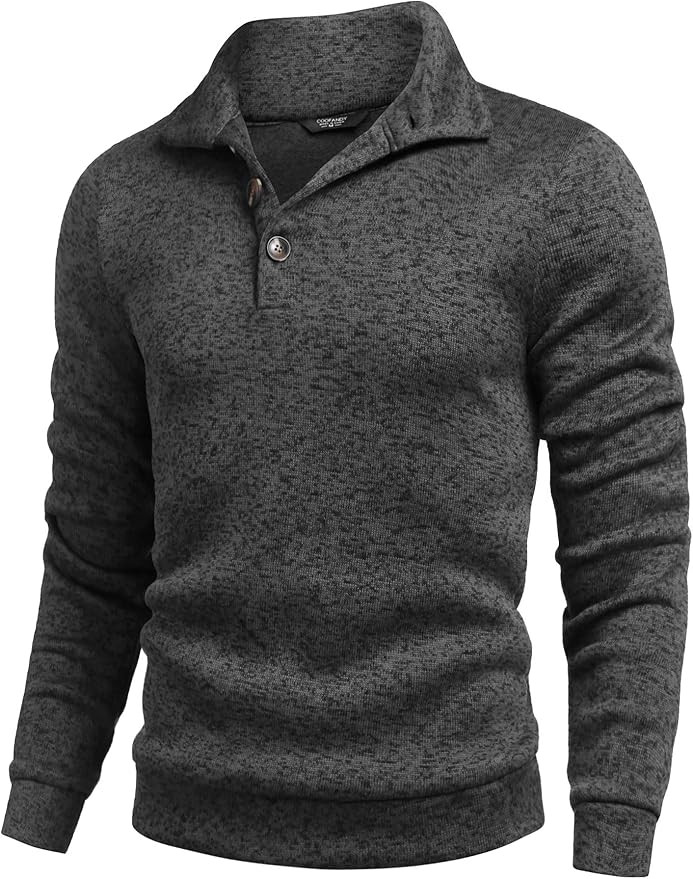 COOFANDY Men's Casual Slim Fit Pullover Sweater Knitted Thermal Sweatshirt | Amazon (US)