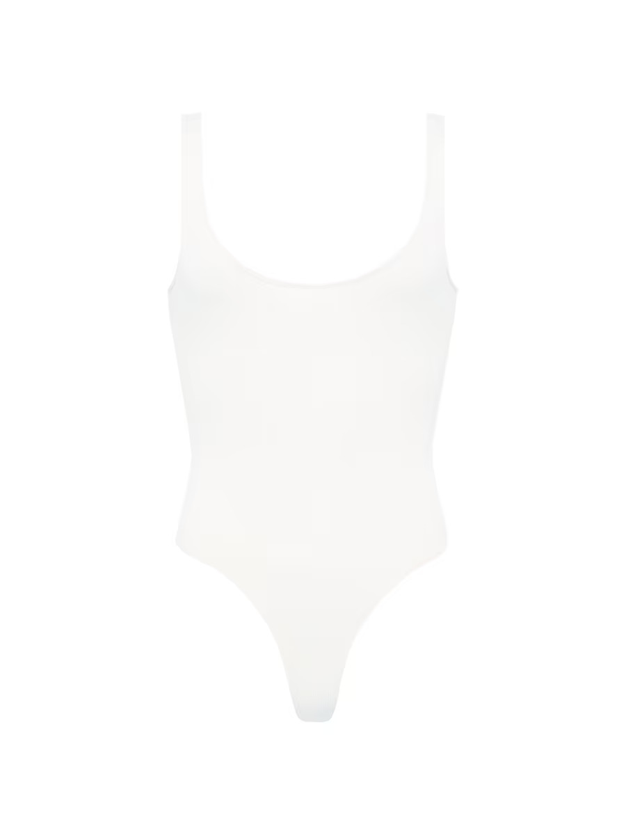 L'AGENCE Nica Scoopneck Rib-Knit Bodysuit | Saks Fifth Avenue | Saks Fifth Avenue