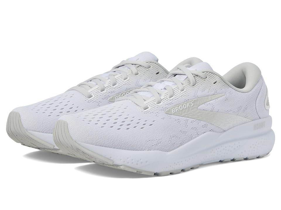 Brooks Ghost 16 Women's Shoes White/White/Grey : 11.5 B - Medium | Zappos