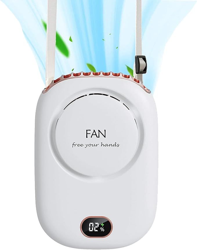 Portable Neck Fan, Mini Hanging Neck Fan with Adjustable Lanyard and Bracket, USB Rechargeable Ha... | Amazon (US)