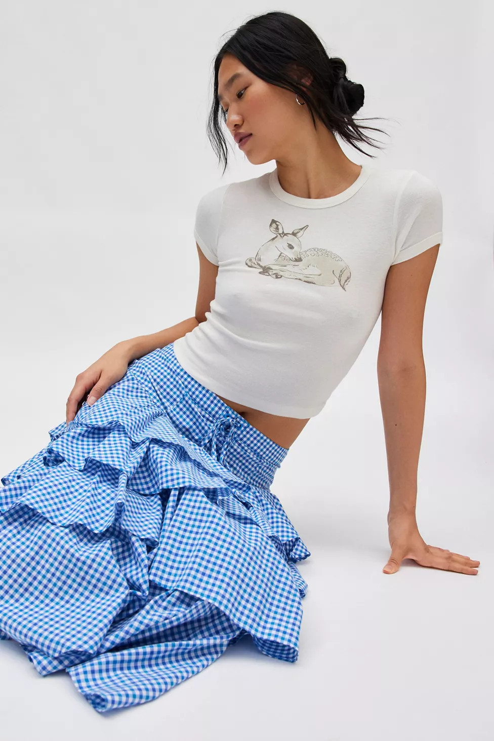 Kimchi Blue Too Perfect Deer Baby Tee | Urban Outfitters (US and RoW)