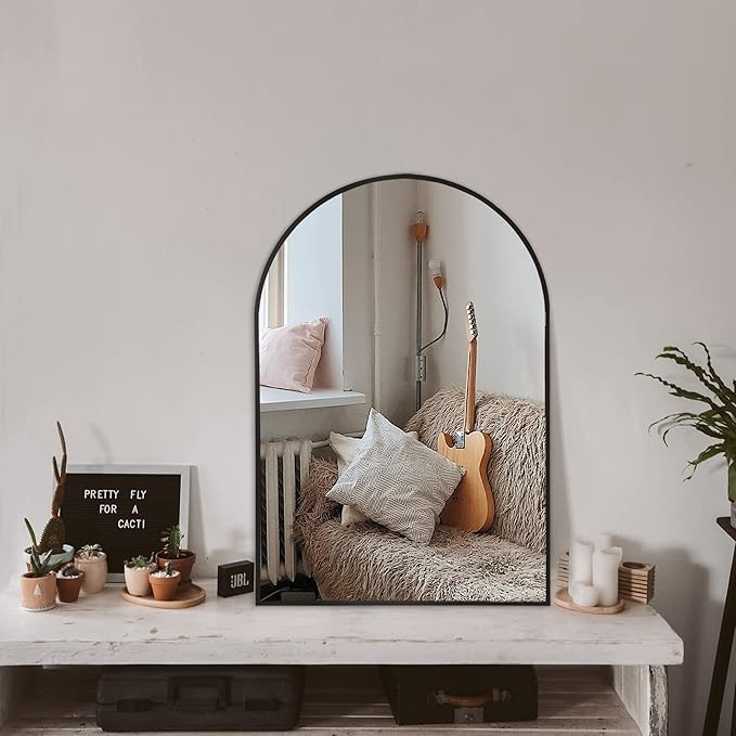 Arched Bathroom Mirror for Wall, Mirror for Vanity,30''x20'' Large Wall Mounted Mirror, Metal Fra... | Amazon (US)