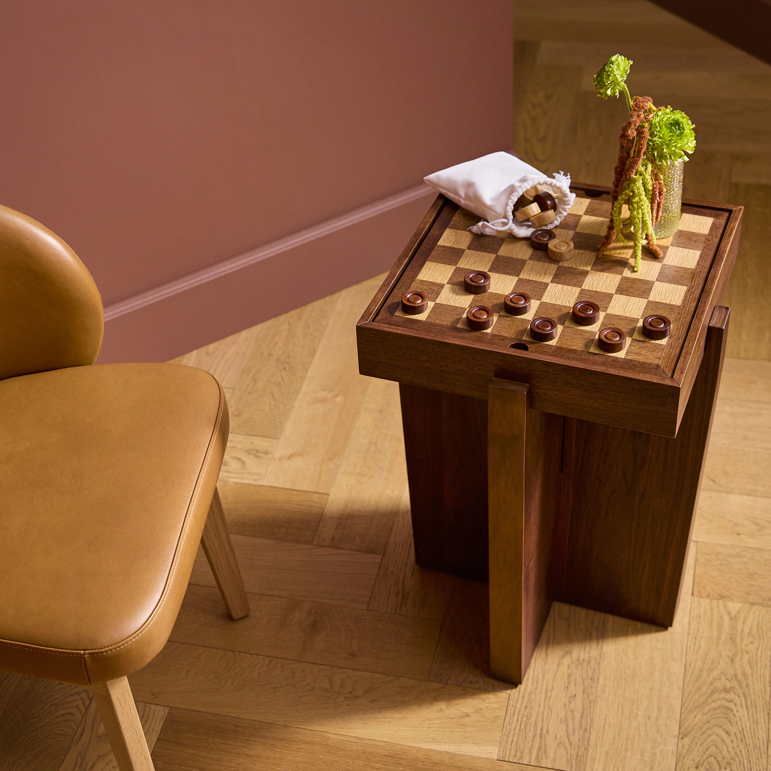 Harmon Checkerboard Side Table - Walnut | Article