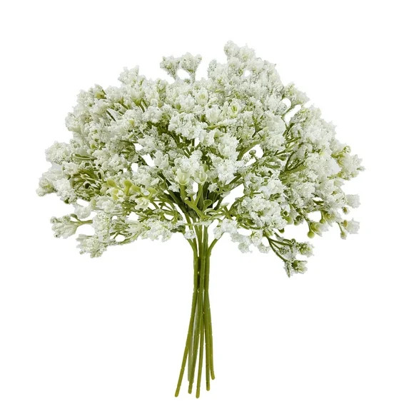 Mainstays Indoor 12 in Artificial Polyethylene Baby's Breath Flower Pick, White Color | Walmart (US)