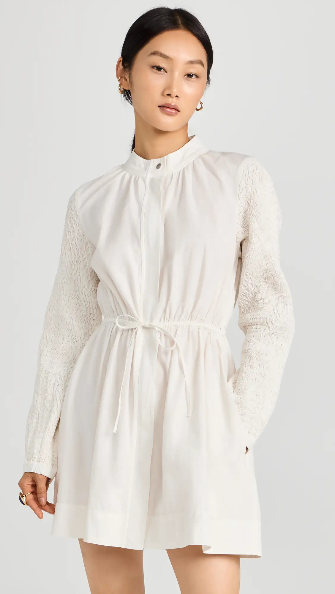 Sea Casey Hand Smocked Long Sleeve Belted Dress | Shopbop | Shopbop