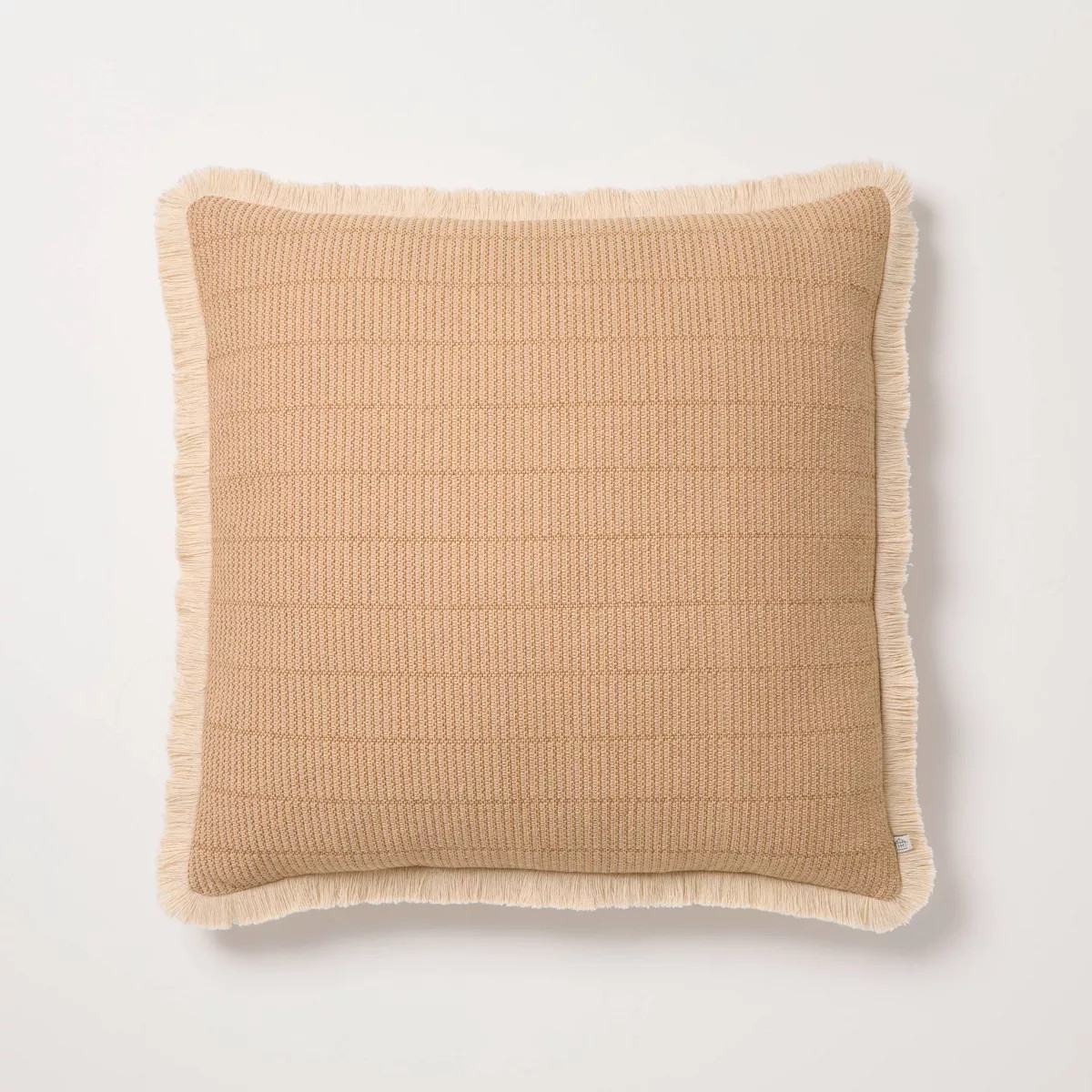 24"x24" Textured Woven Square Toss Pillow Natural - Hearth & Hand™ with Magnolia | Target
