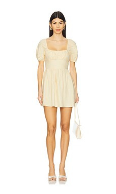 FAITHFULL THE BRAND Dalia Mini Dress in Butter from Revolve.com | Revolve Clothing (Global)