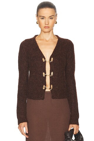 Cult Gaia Adel Knit Cardigan in Java | FWRD | FWRD 