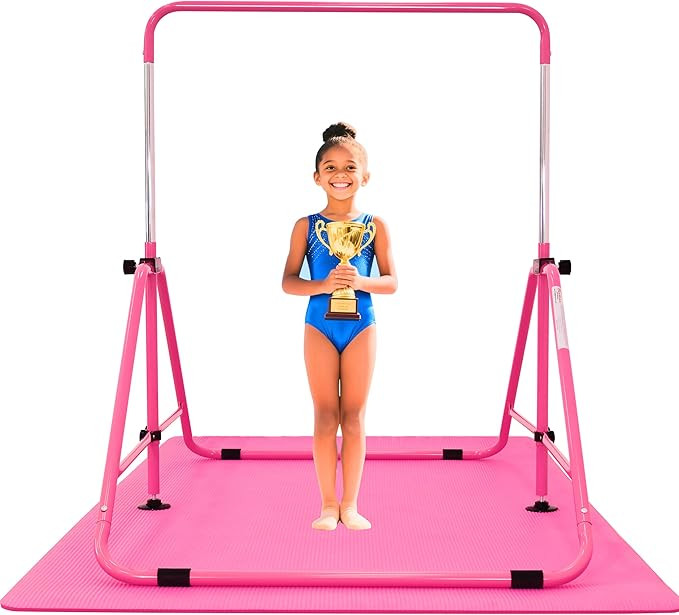 MARFULA Kip Bar Folding Gymnastic Bar with 5 FT Base Length 9 Height Levels Gymnastic Training Ba... | Amazon (US)