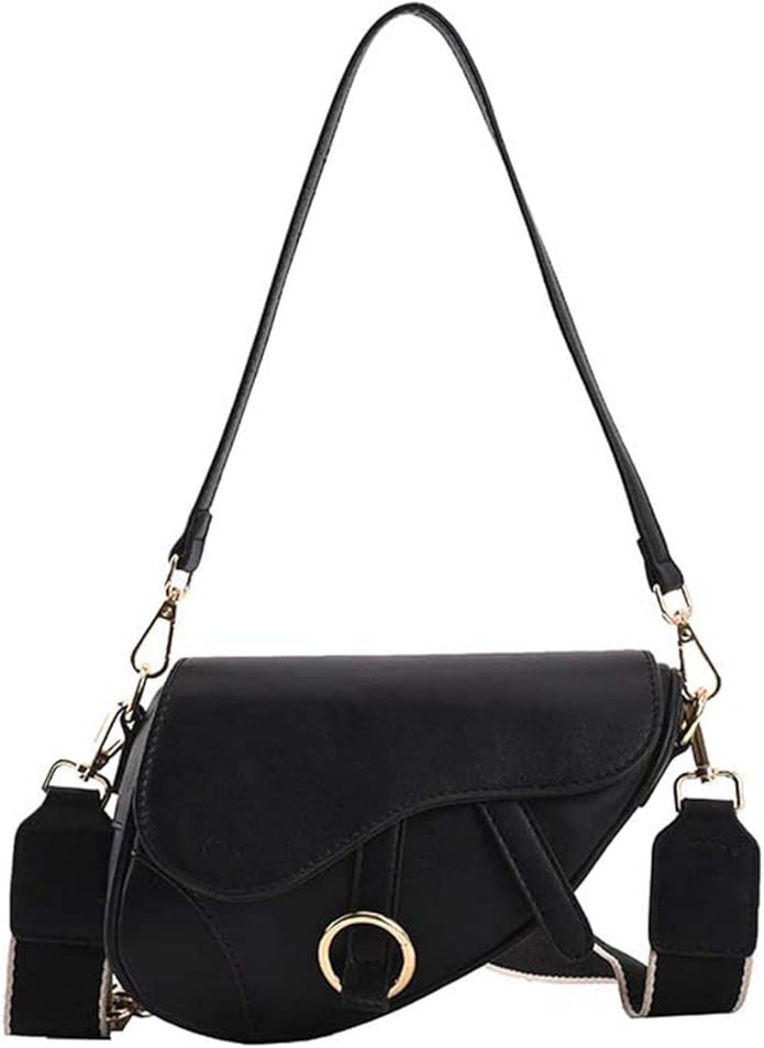 ANLJED Women Cow Print Saddle Shoulder Bag Clutch Purse Underarm Handbag Satchel Zipper Crossbody... | Amazon (US)