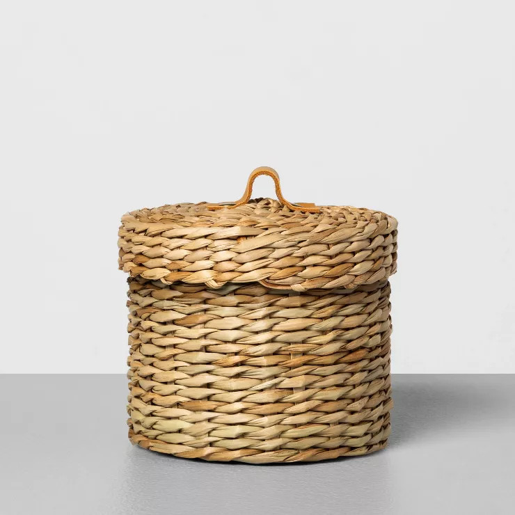 Woven Bath Storage Canister Beige - Hearth & Hand™ with Magnolia | Target