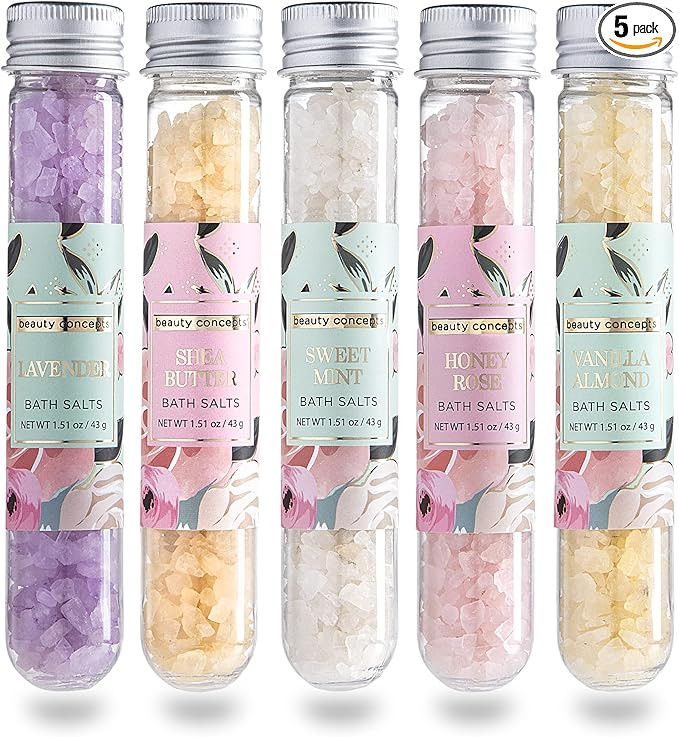 B.C. Beauty Concepts Aromatherapy Bath Salts- 5 Pack Epsom Salts for Soaking, Relaxing Bath Spa S... | Amazon (US)
