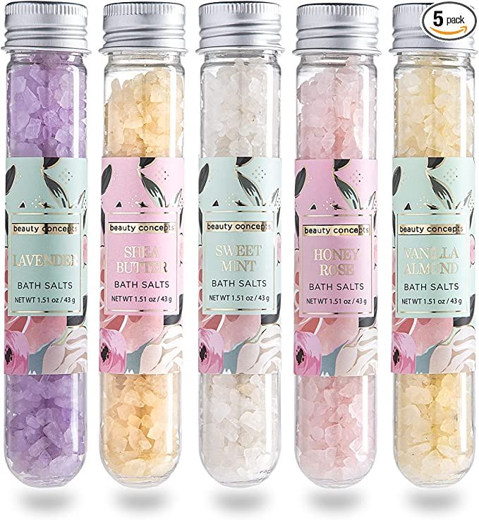 B.C. Beauty Concepts Aromatherapy Bath Salts- 5 Pack Epsom Salts for Soaking, Relaxing Bath Spa S... | Amazon (US)