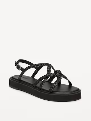 Braided Strap Platform Sandals for Women | Old Navy (US)
