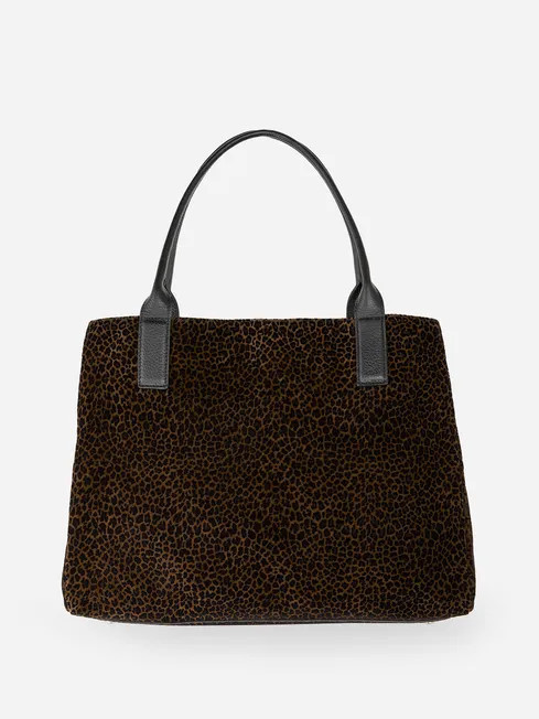 Brie Suede Tote in Leopard | J.McLaughlin